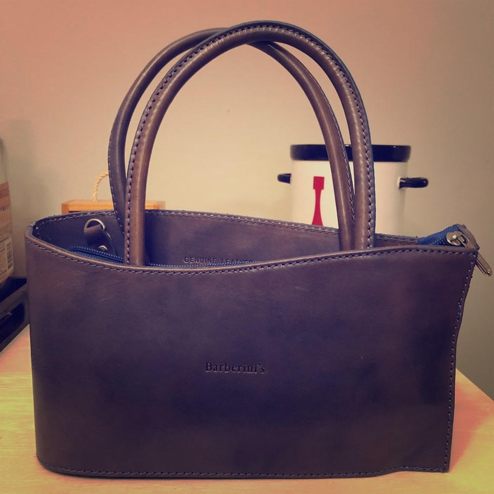 Light Blue Genuine Leather Purse